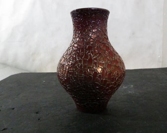 Zsolnay Deep Red Crackle Glass