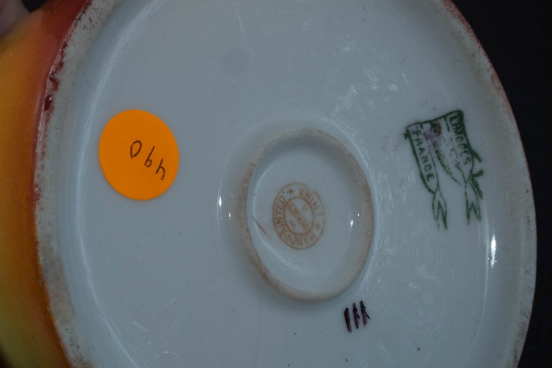 1900 c Pickard pitcher and mustard dish artist signed.