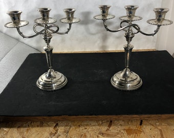 Pair of Mexican Sanborns Sterling Silver Candelabras