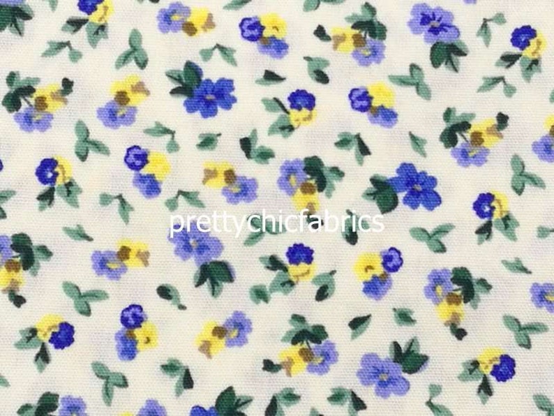 18/'/' 12 Yard Polyanthus Shapphire Primrose Laura Ashley Furnishing Cotton Fabric