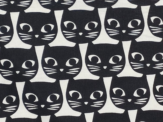 Cats Mattram Cotton Canvas Fabric | Etsy IKEA Mattram Cat Curtains Black and