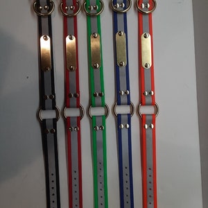 Collier réfléchissant Bio Thane pour chien de chasse, entièrement plaqué laiton, collier pour chien imperméable, collier de sécurité, votre chien peut désormais appeler chez lui