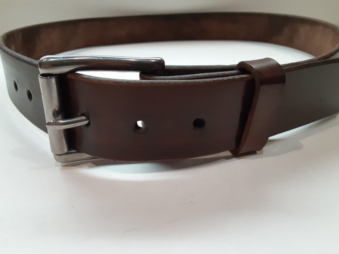 1 1/2 Belt Hand Made Leather Belt Brown Leather Belt | Etsy