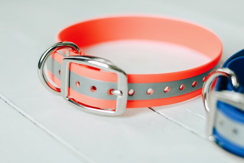 waterproof Reflective BioThane dog collar Swim dog collar Durable dog