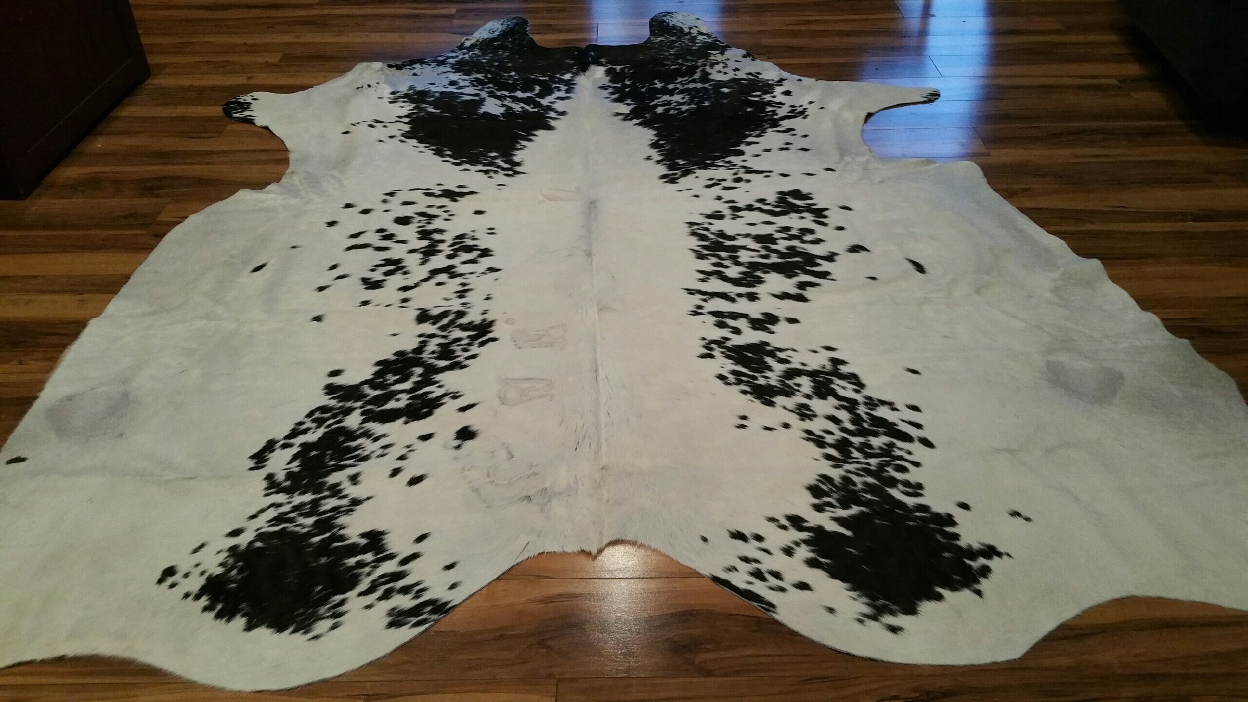Hair on the Hide Rug, Wall Decor, Black and White X-large, 6 Ft. X 7 Ft ...