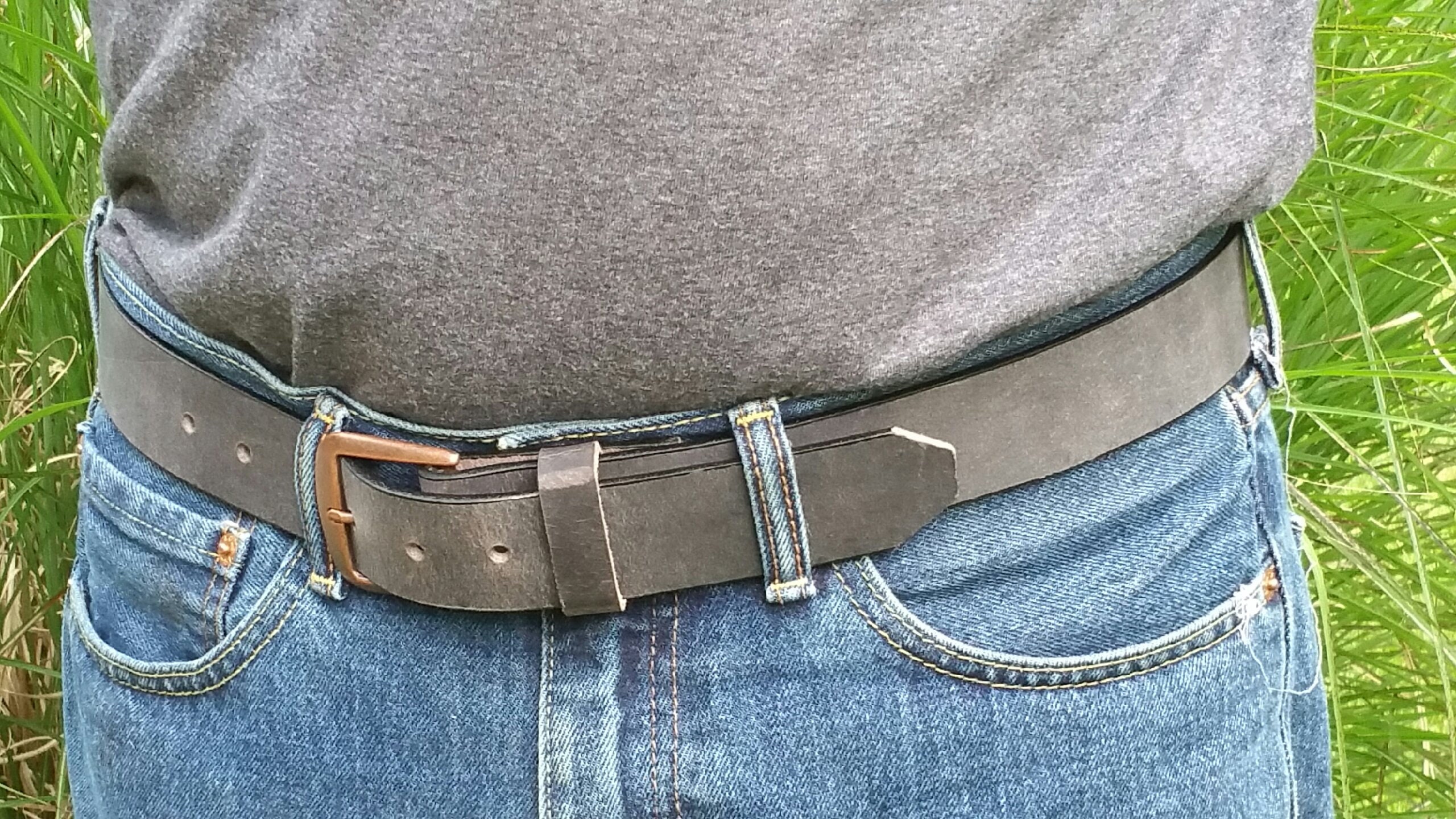 USA Made Jean Belt Crazy Hose Leather - Hanks Belts