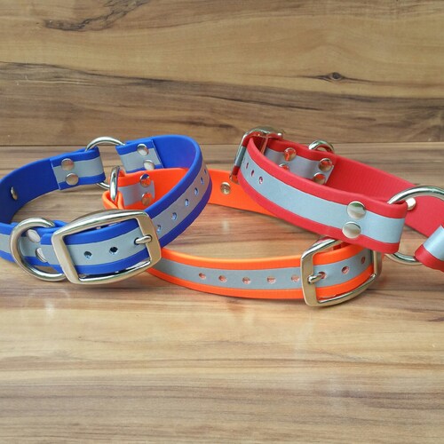 Biothane Reflective Hunting Dog Collar Safety Reflective Dog Etsy