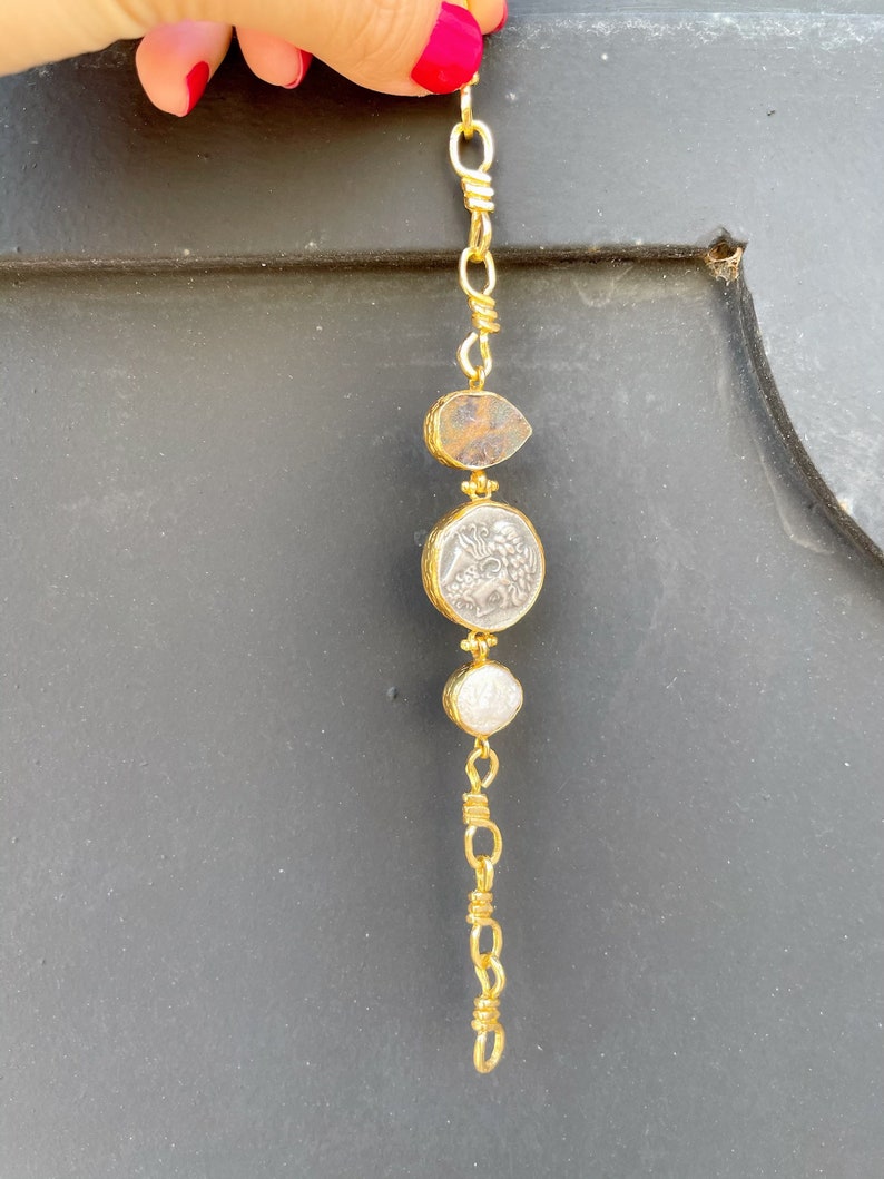Boho bangle Ancient coin Jewelry coin accessories Ancient coin bracelet Gift for woman