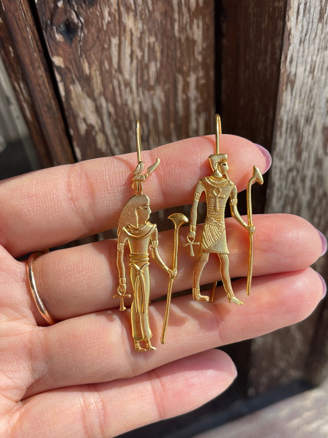 Egyptian Column Earrings