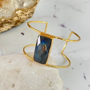 Labradorite bangle, Gold bangle, Labradorite bracelet , Gem Stone bangle, Gold bracelet, Ottoman Bangle, Labradorite cuff