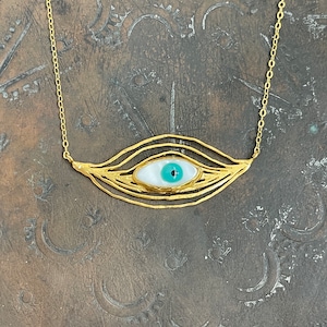 Evil eye necklace, Nazar boncuk necklace, protection necklace, evil eye jewelry, Turkish jewelry, gift for her, evileye
