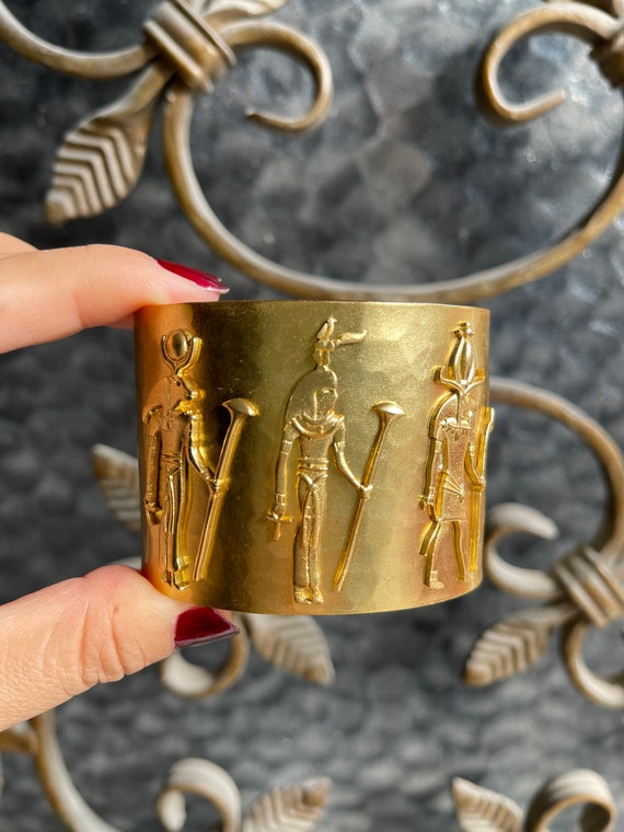 Ancient Egyptian Hieroglyphs Book of the Dead Jewelry Egypt Cuff Bracelet  Hieroglyphic Jewelry Anniversary Gift for Wife - Etsy