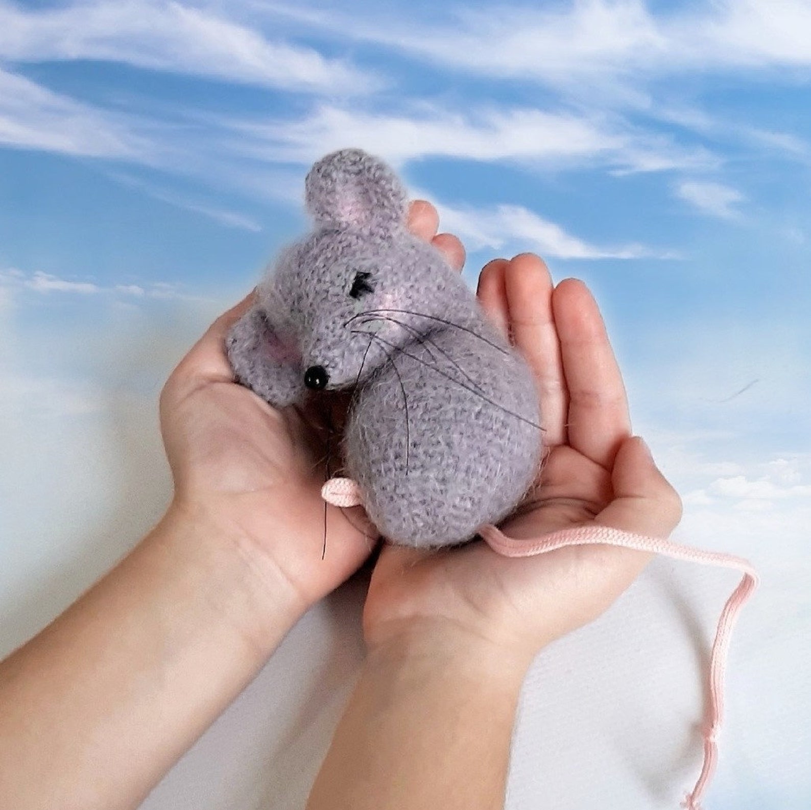 Crochet stuffed mouse toy soft tiny mouse figurine as a cute Etsy