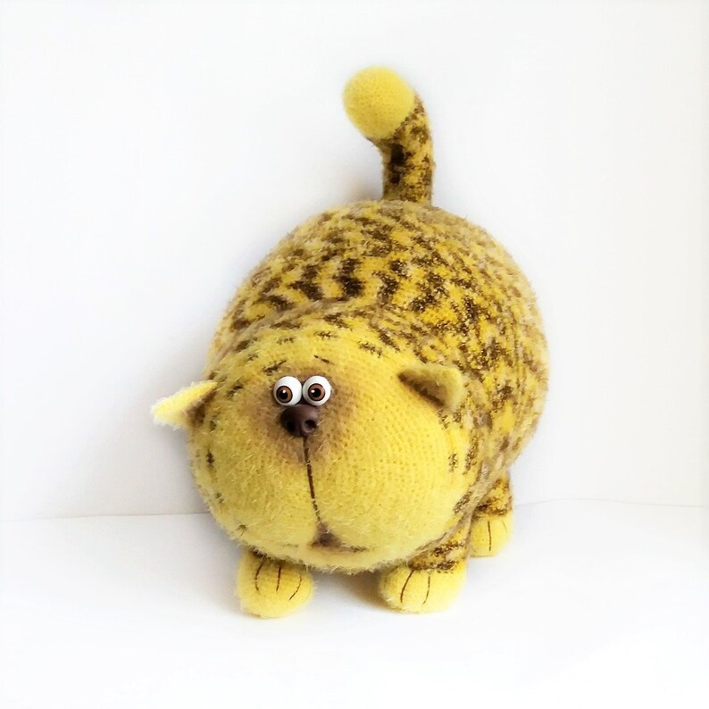 Yellow stuffed cat MINI HIPPO | Etsy