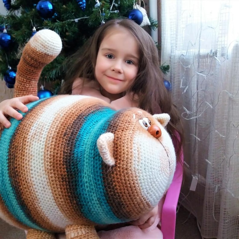 Big crochet cat pdf pattern DIY amigurumi making animal soft Etsy