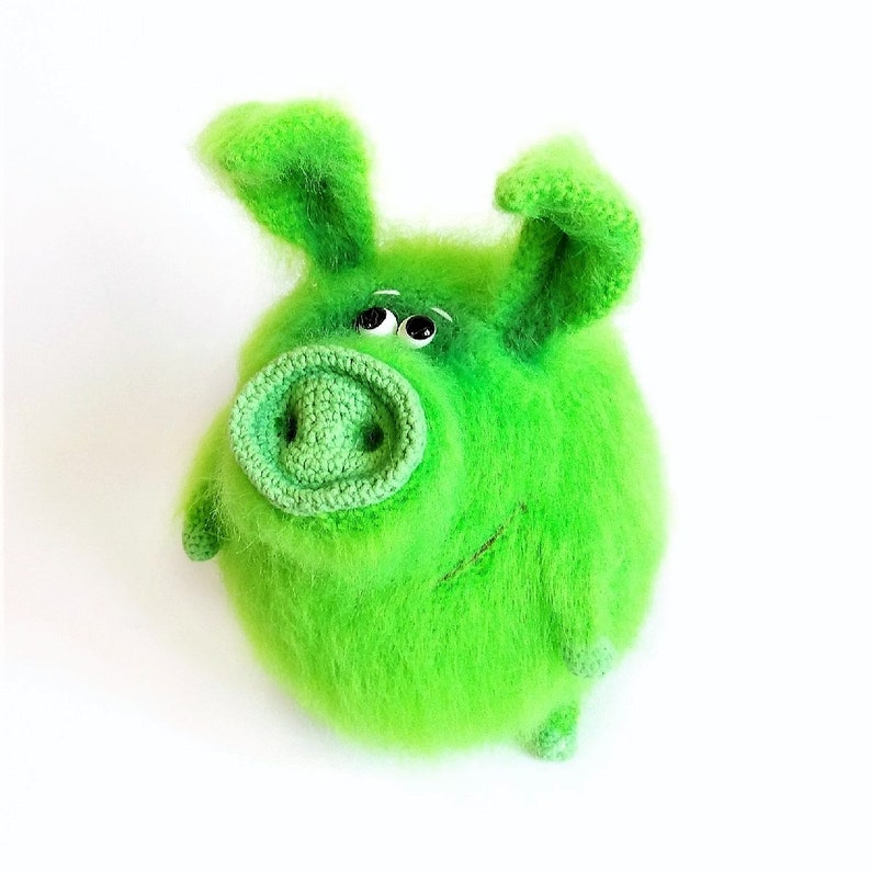 Cute stuffed animal pig toy as funny pig lover gift or neon Etsy