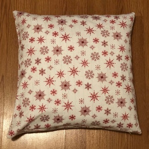 Red Snowflake Pillow Cover
