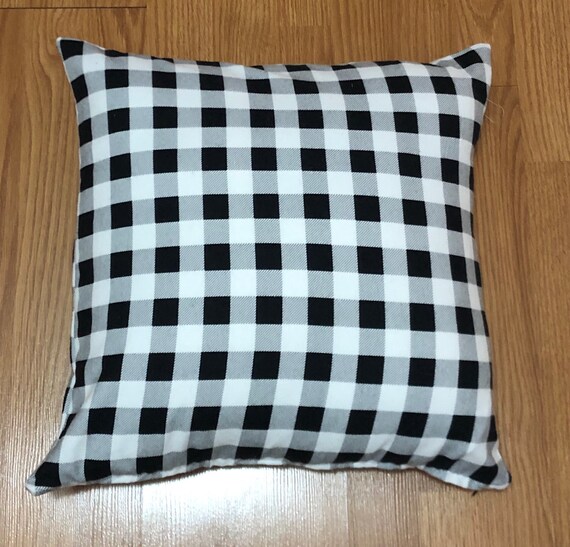 Black and White Buffalo Plaid Pillow Cover