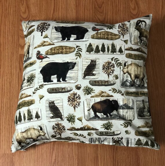 Outdoor Patch Print Flannel Pillow Cover
