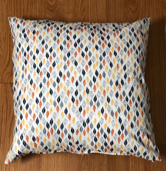Small Leaf Print Cotton Pillow Cover