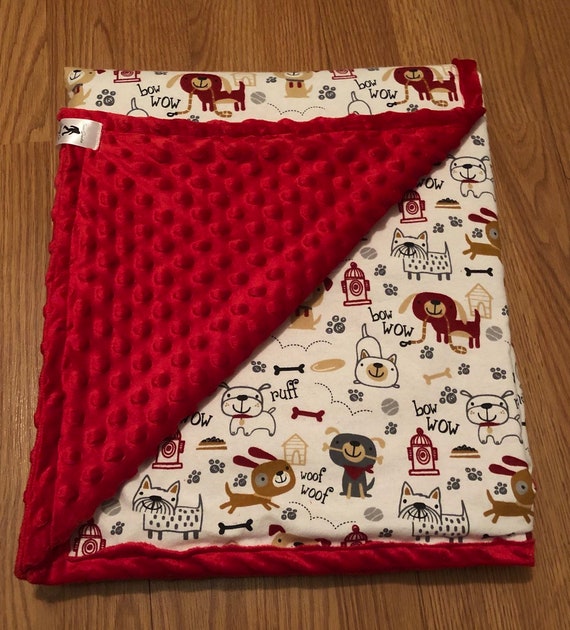 Dog Minky Baby Blanket