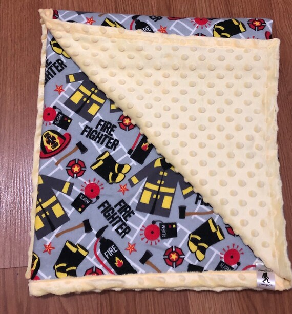 Firefighter Minky Baby Blanket