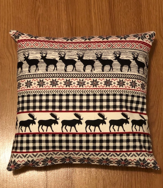 Holiday Lodge Stripe Print Pillow Cover