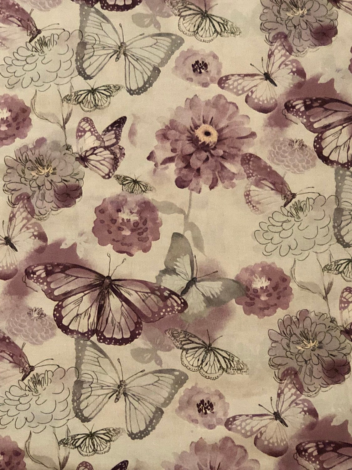 Butterflies and Flowers Baby Blanket