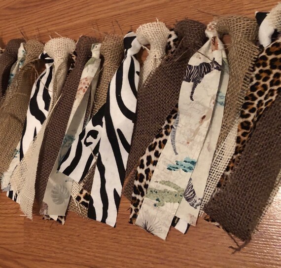 Animal Print Jungle Themed Fabric Garland
