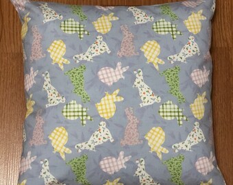 Pastel Easter Bunny Pillow Cover