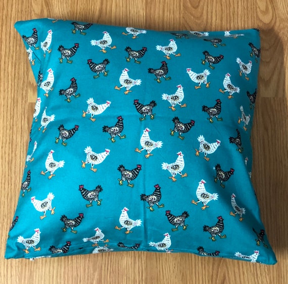 Chicken Print Cotton Pillow Cover