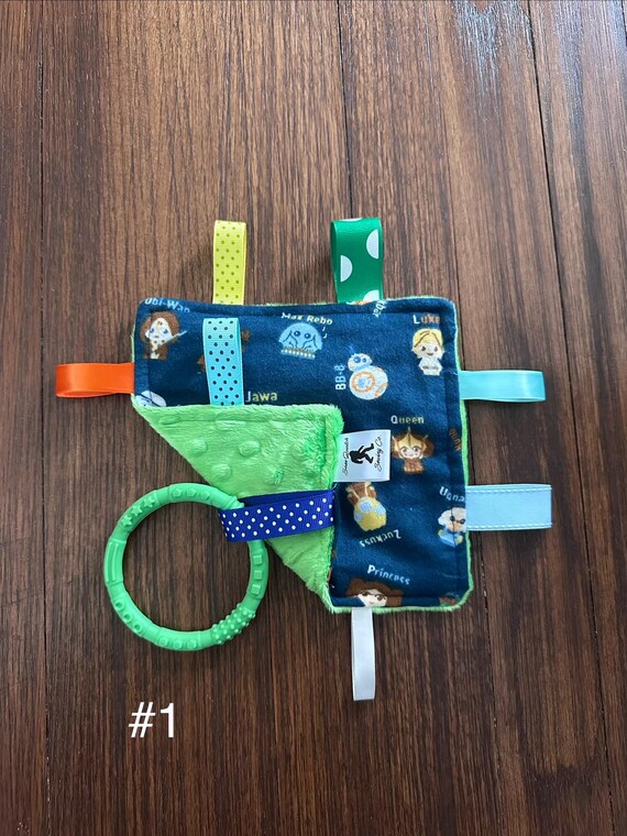 Crinkle - Sensory Tag Toy with Teether