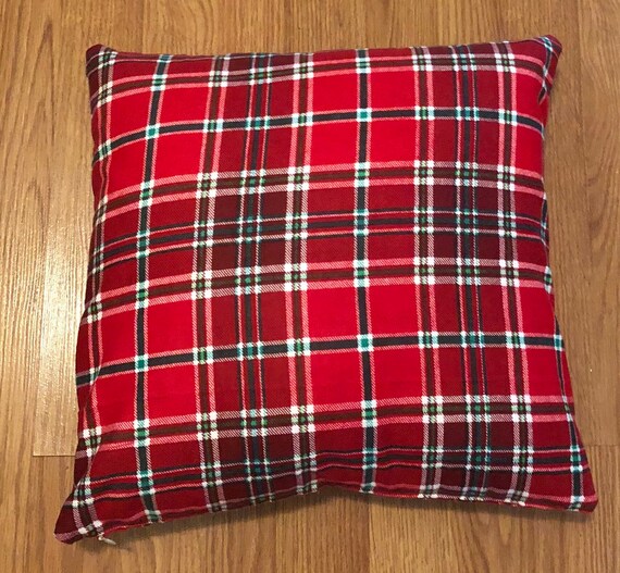 Plaid pillow cover