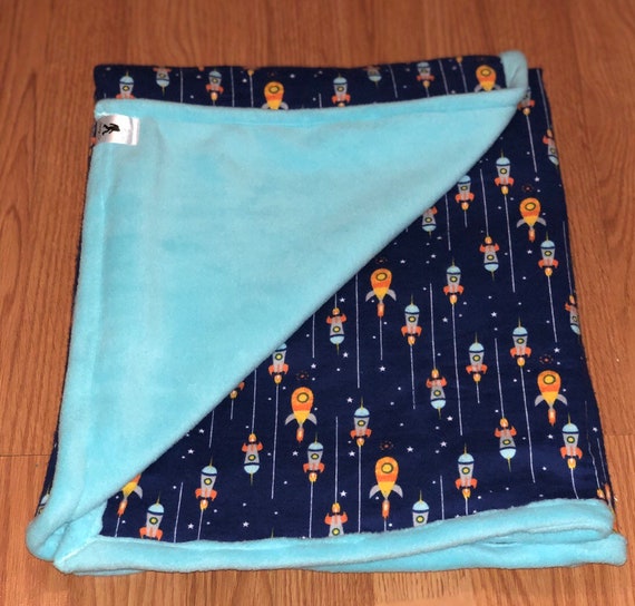 Rocket Print Baby Blanket
