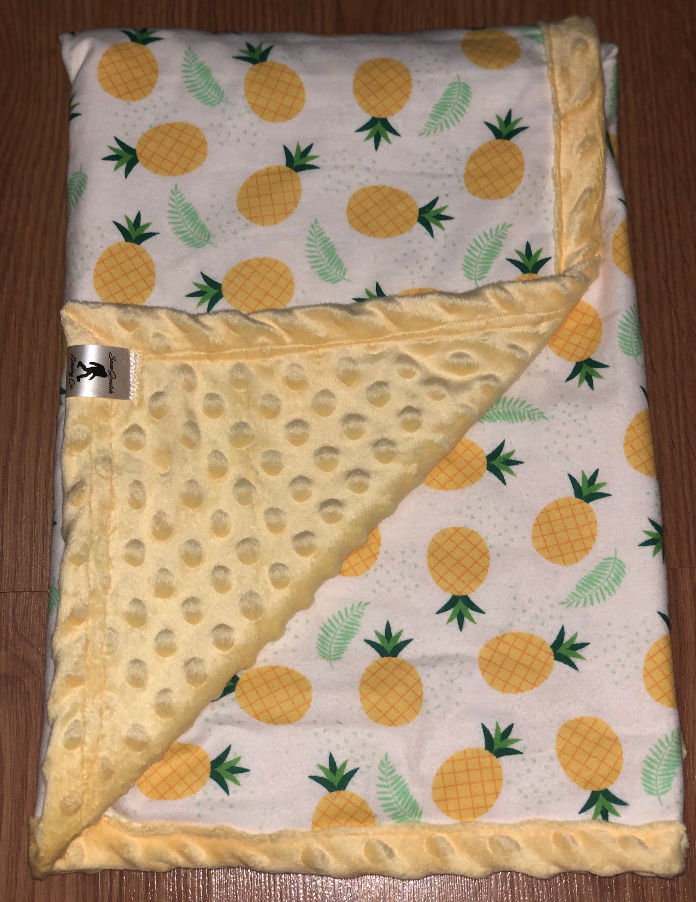 Pineapple Minky Baby Blanket