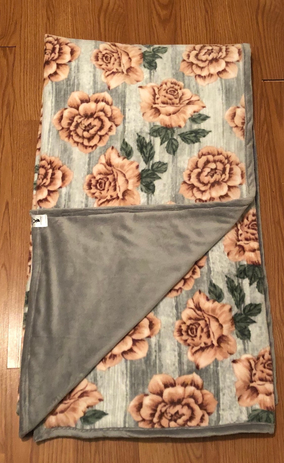 Rose Print Fleece Blanket