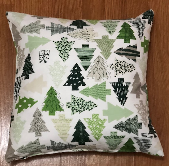 Christmas Tree Cut Out Print Pillow Cover