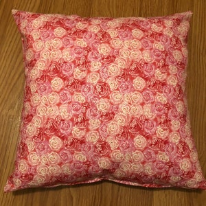 Pink and Pearl Flowers Pillow Cover