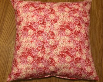 Pink and Pearl Flowers Pillow Cover