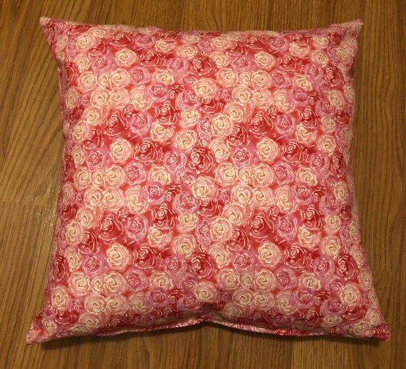 Pink and Pearl Flowers Pillow Cover