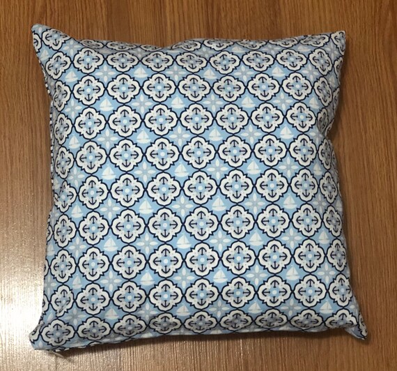 Anchor and Sailboat Print Decorative Pillow Cover