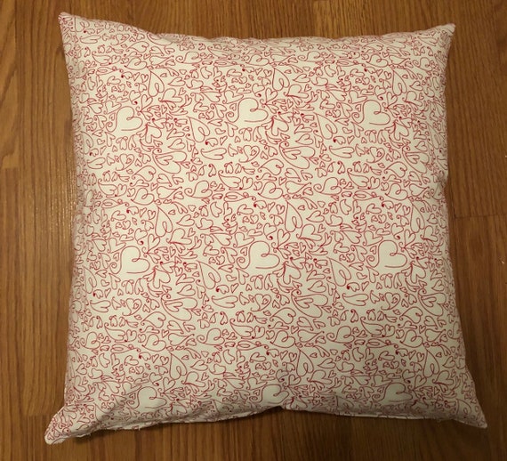Valentine's Day Red Hearts Pillow Cover