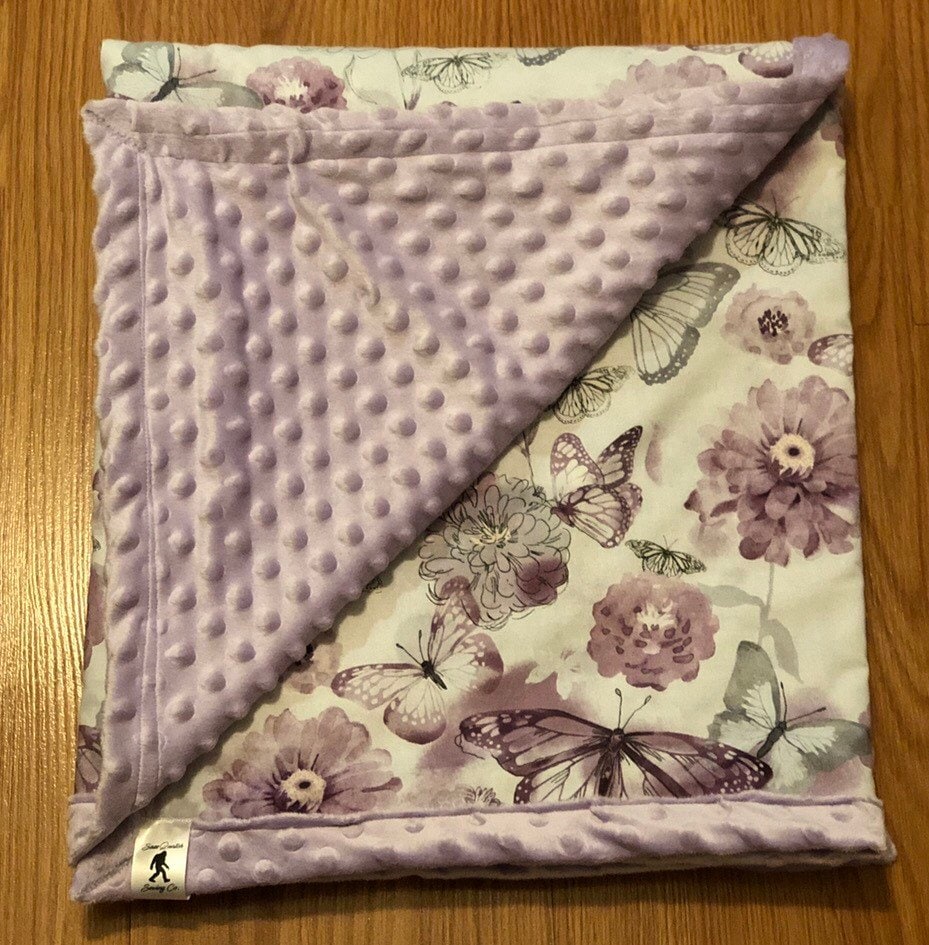 Butterflies and Flowers Baby Blanket