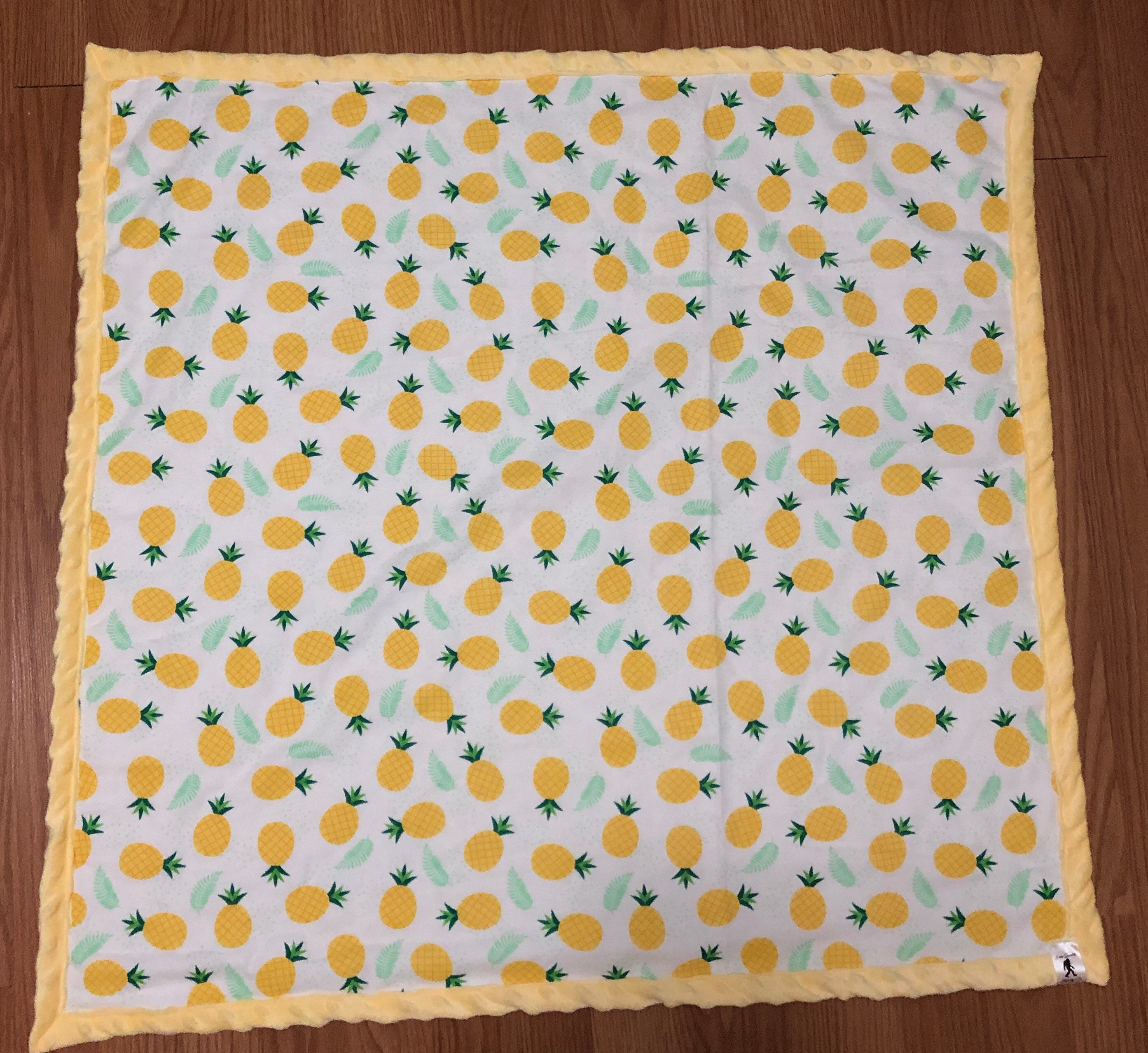 Pineapple Minky Baby Blanket
