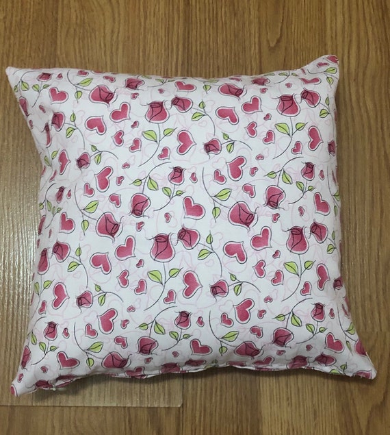 Hearts and Roses Pillow Cover