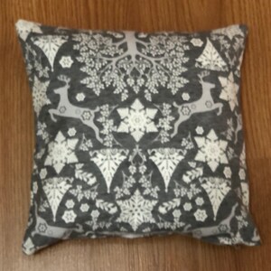 Gray and White Winter Wonderland Pillow Cover