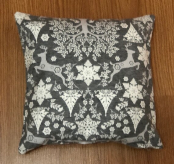 Gray and White Winter Wonderland Pillow Cover