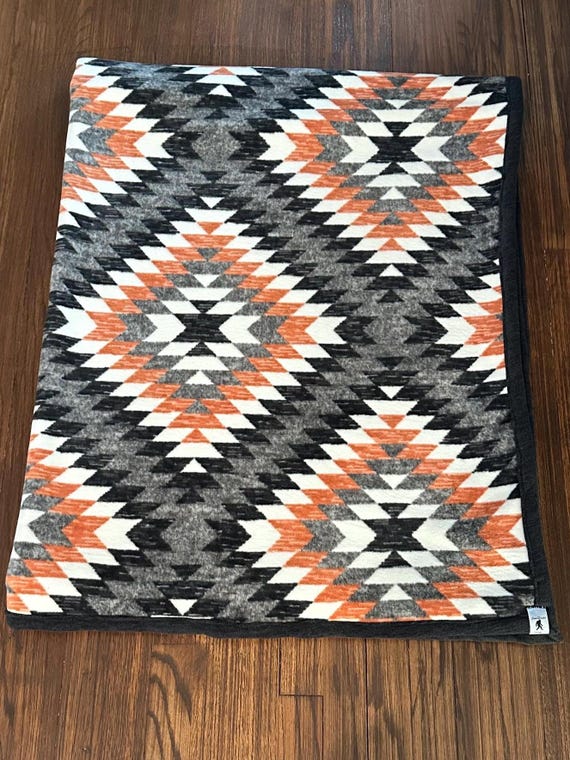 Southwest Diamond Aztec Print Fleece Blanket