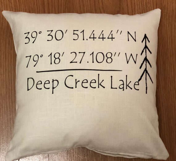 Longitude and Latitude Coordinates Pillow Cover