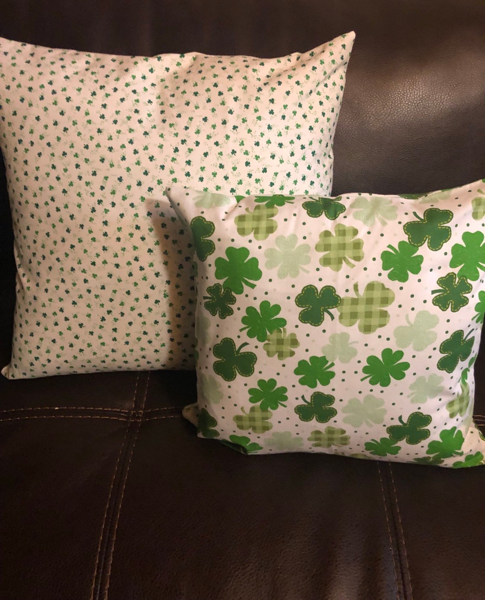 Shamrock Print Pillow Cover Etsy
